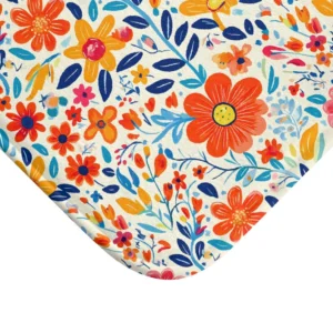 Bright Wildflower Bath Mat