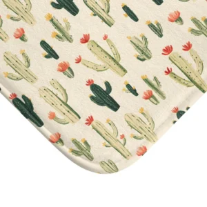 Cactus Print Bath Mat