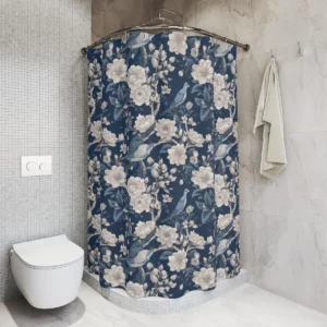 Chinoiserie Bird & Blossom Shower Curtain