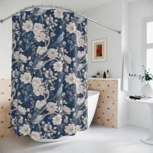 Chinoiserie Bird & Blossom Shower Curtain
