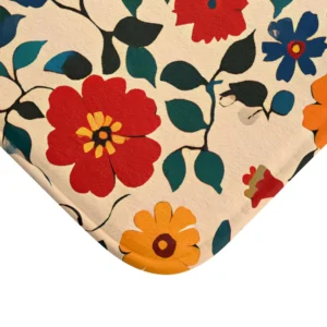 Colorful Floral Bath Mat