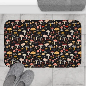 Dark Mushroom Bath Mat