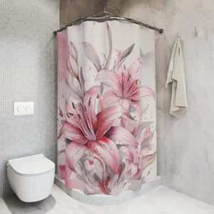 Floral Lily Shower Curtain