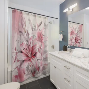 Floral Lily Shower Curtain