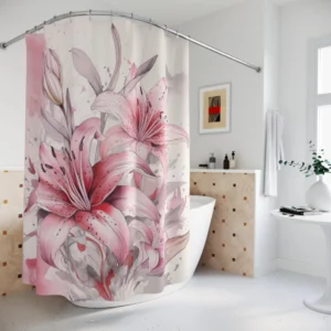 Floral Lily Shower Curtain