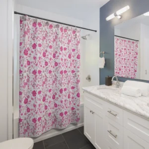 Fuchsia Floral Shower Curtain