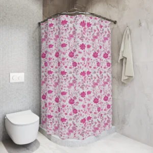 Fuchsia Floral Shower Curtain