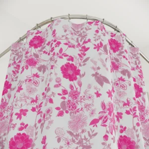 Hot Pink Floral Shower Curtain