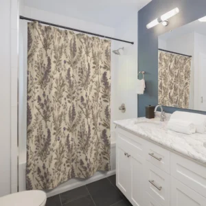 Lavender Botanical Shower Curtain