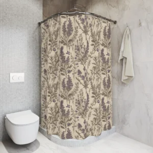 Lavender Botanical Shower Curtain
