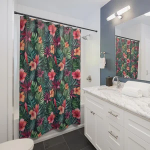 Vibrant Tropical Shower Curtain