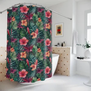 Vibrant Tropical Shower Curtain