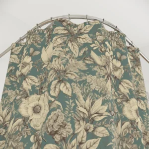Vintage Green Floral Shower Curtain