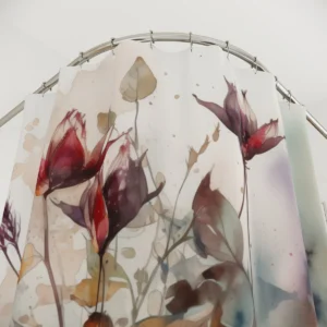 Watercolor Wildflower Shower Curtain