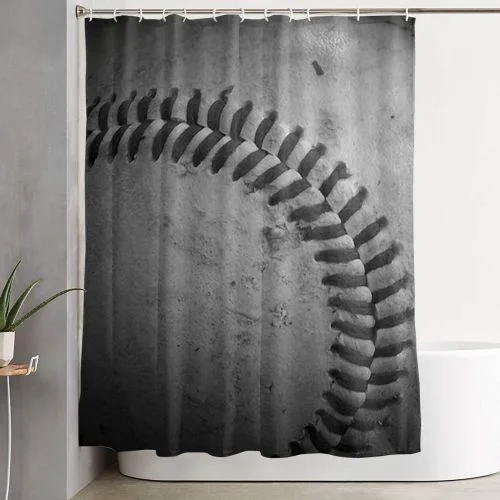 Baseball Sport Shower Curtain Baseball Sport Shower Curtain