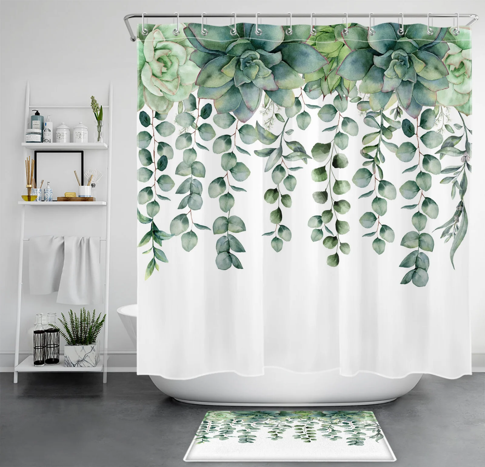 Rustic Dahlia Flower Grey and Pink Floral Shower Curtain