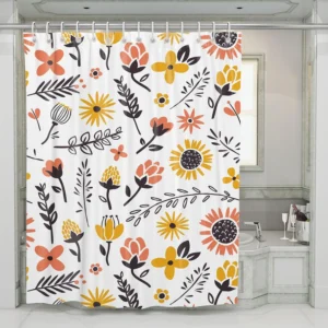 Sunflower With Another Type Of Flora Shower Curtain