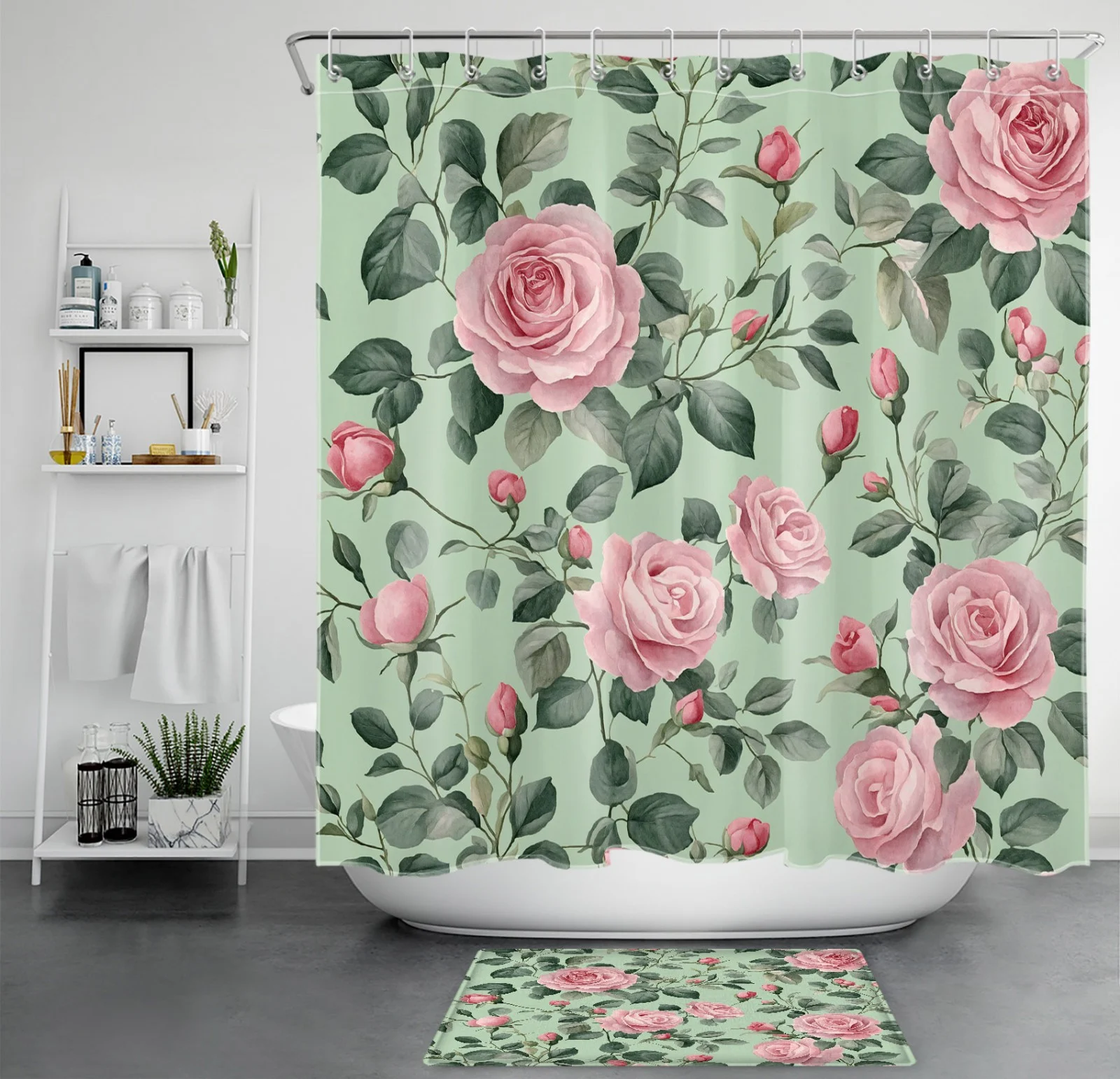 Spring Daisy Flower Yellow Blue Floral Shower Curtain