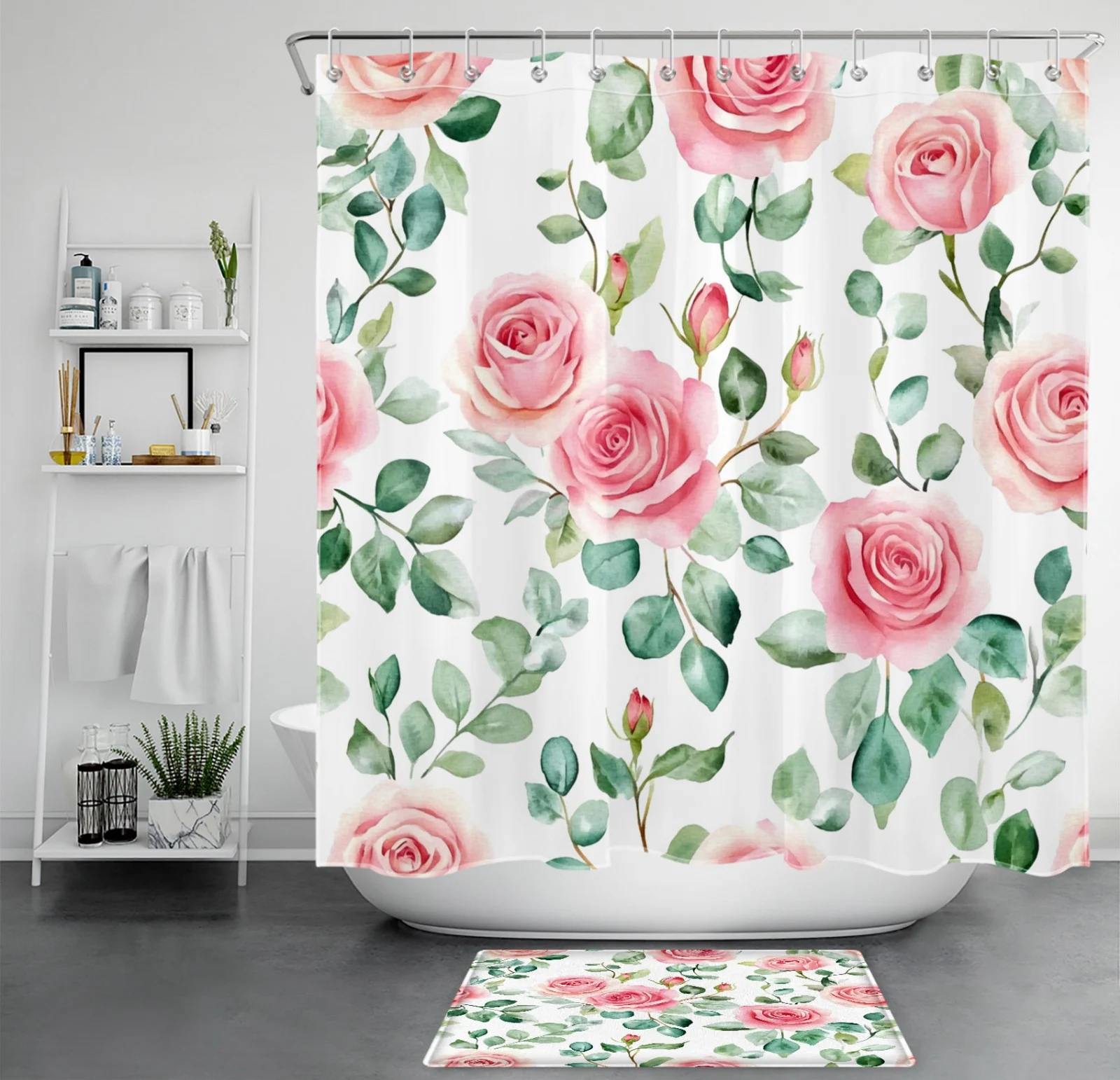 Butterfly Vintage Botanical Blue Floral Shower Curtain Butterfly Vintage Botanical Blue Floral Shower Curtain