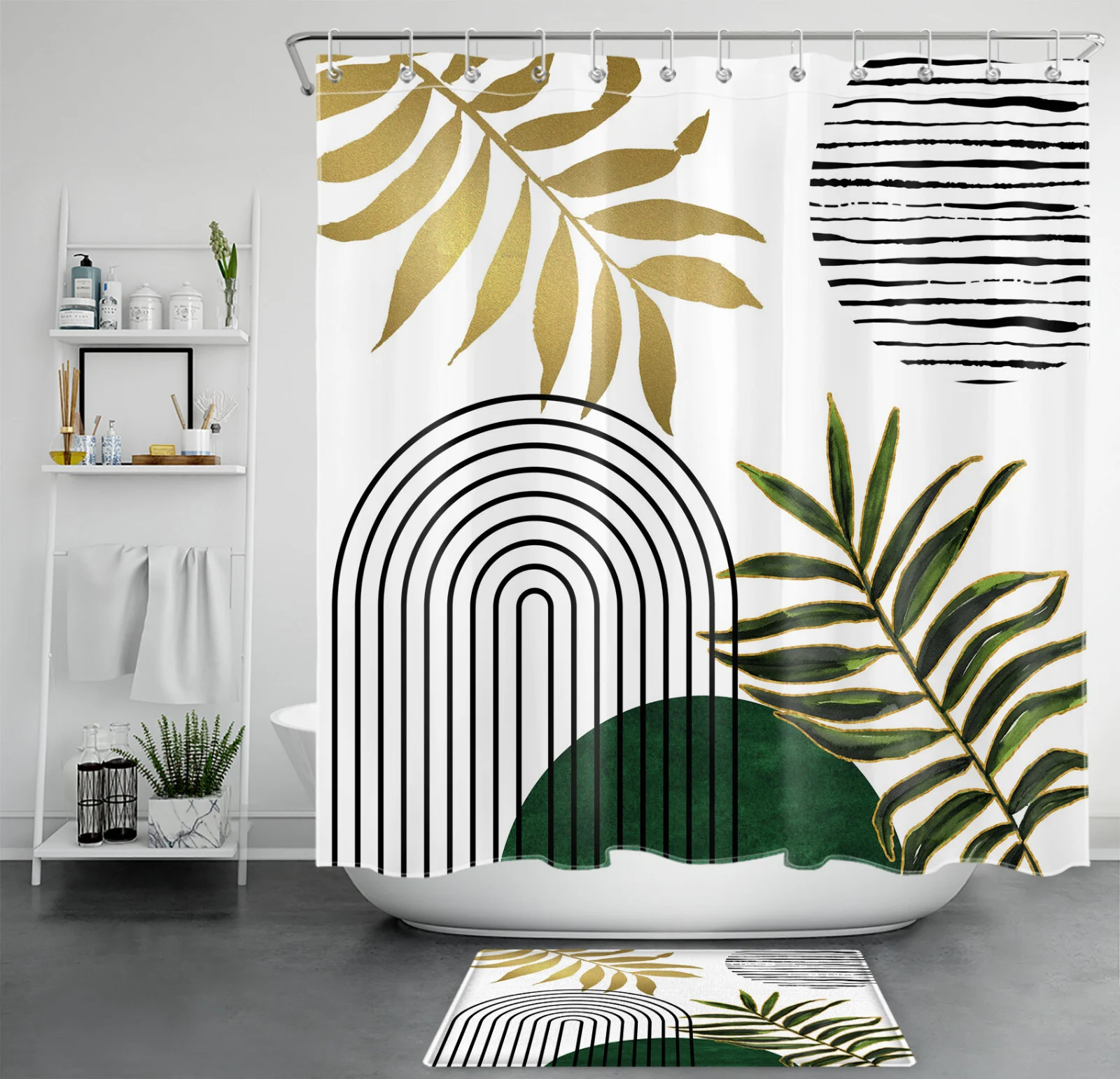 Bible Verse Yellow Daisy Black and White Shower Curtain Bible Verse Yellow Daisy Black and White Shower Curtain