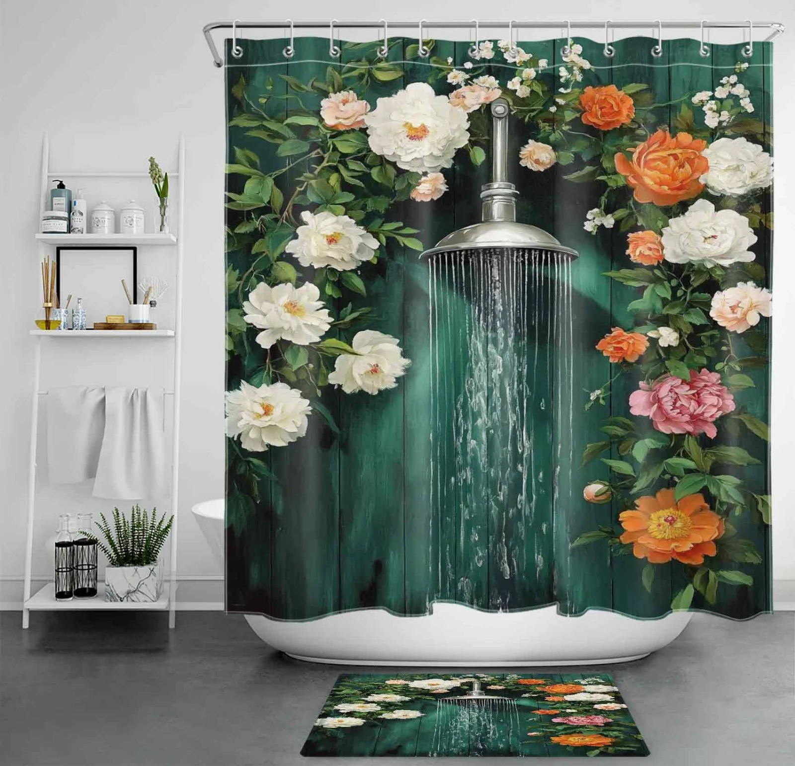 Pink Purple Love Heart Valentine's Day Shower Curtain