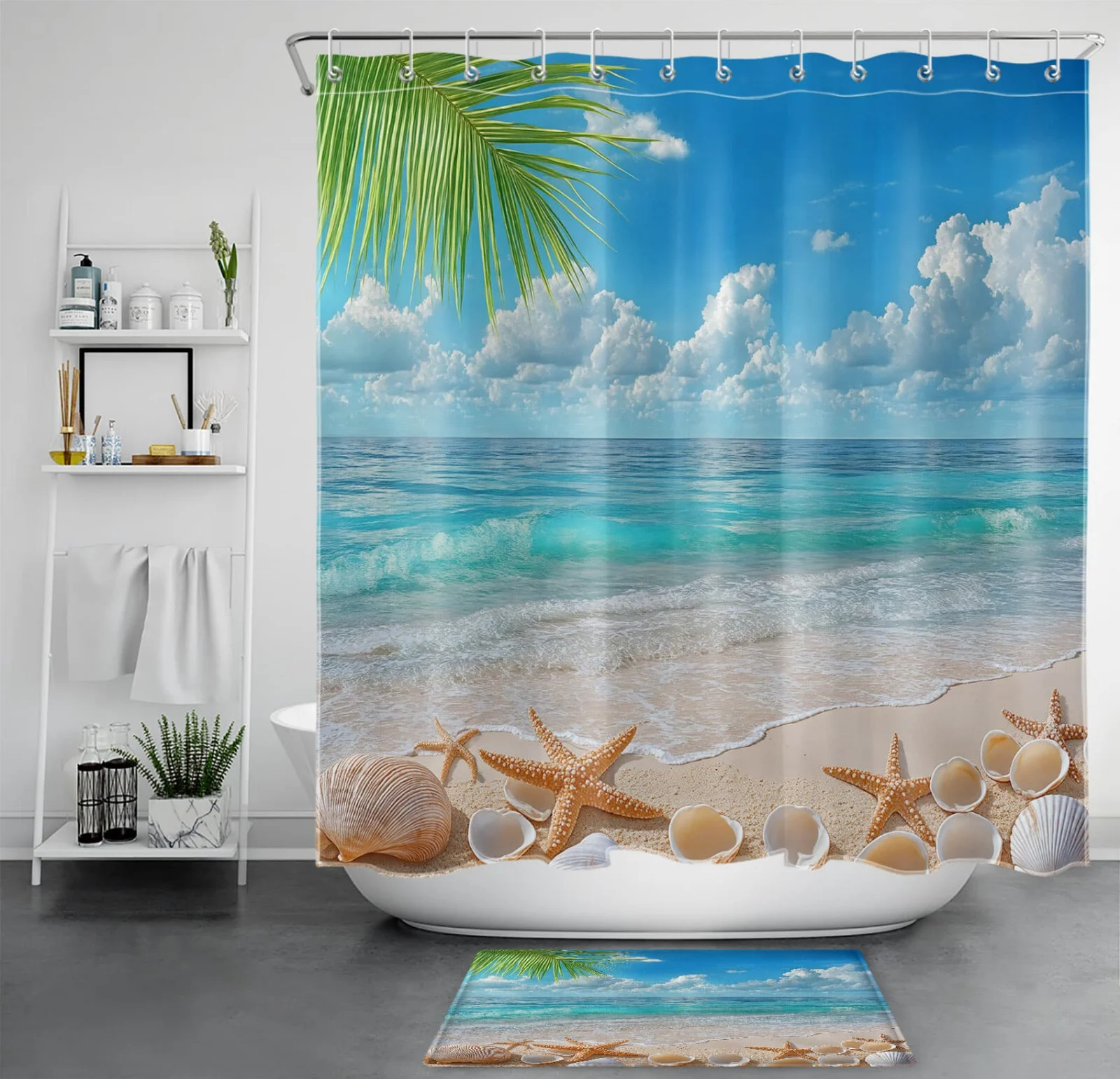 Coastal Scenery Sea Beach Ocean Sunrise Shower Curtain
