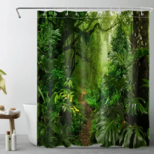 Nature Tropical Rainforest Green Forest Shower Curtain