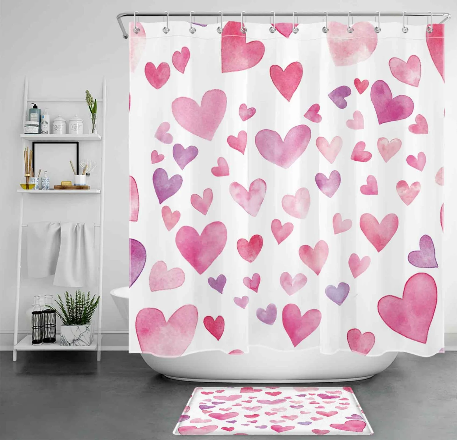 Funny Cat Boho Sun Minimalist Mid Century Shower Curtain