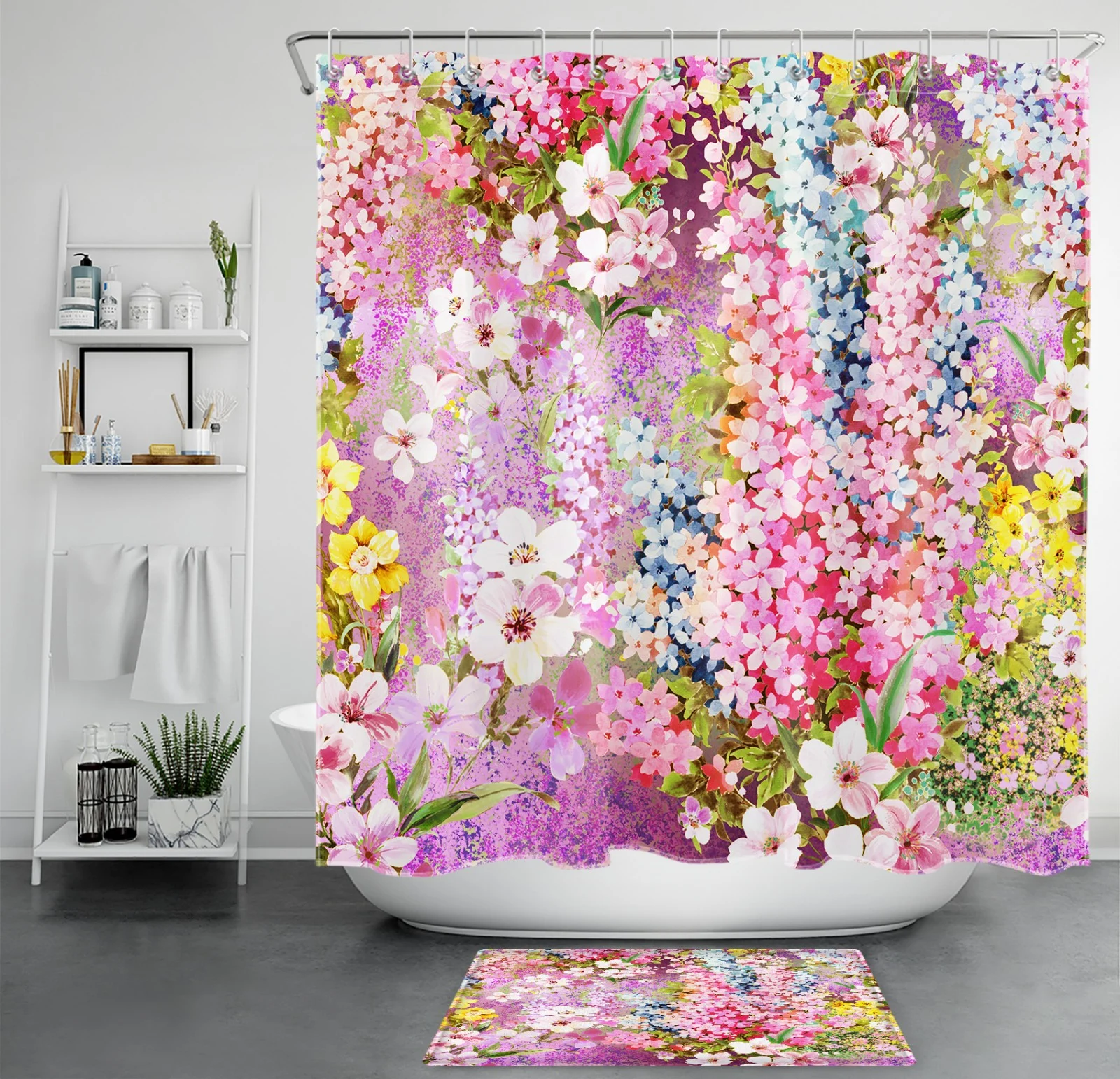 Teal Blue Butterfly Sage Green Leaves Shower Curtain Teal Blue Butterfly Sage Green Leaves Shower Curtain