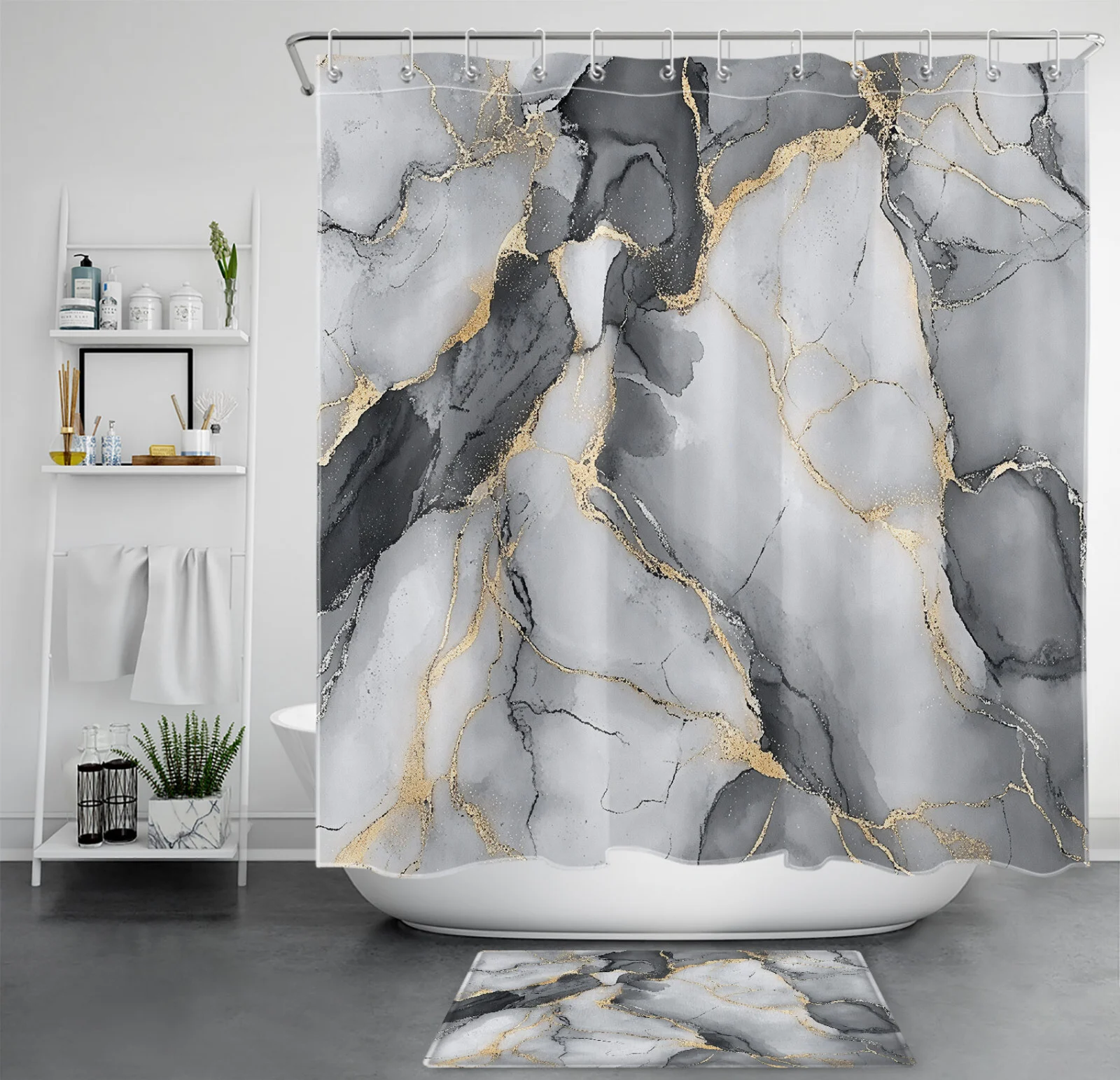 Mother's Day Yellow Tulip Country Floral Shower Curtain