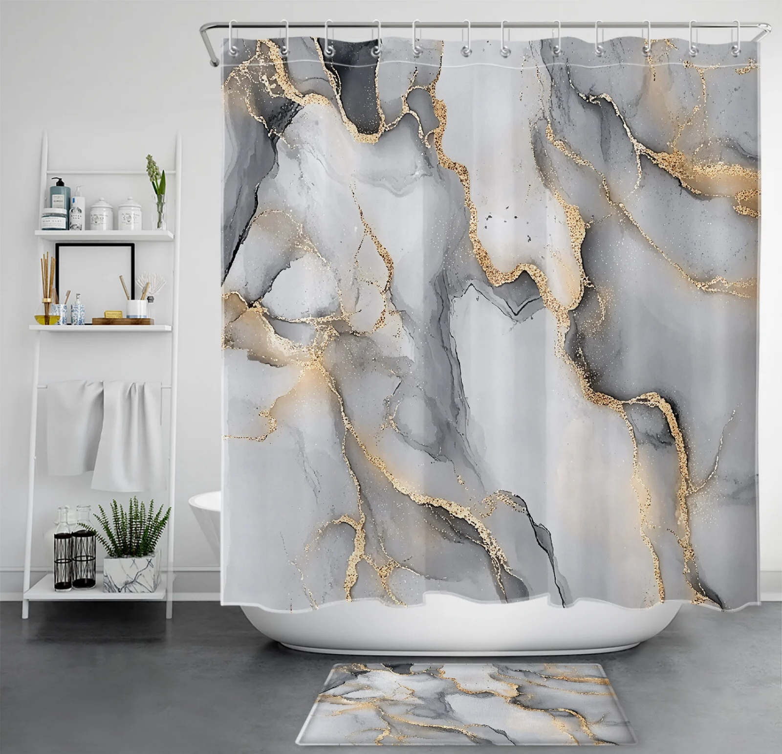 Butterfly Yellow Tulip Happy Mothers' Day Shower Curtain