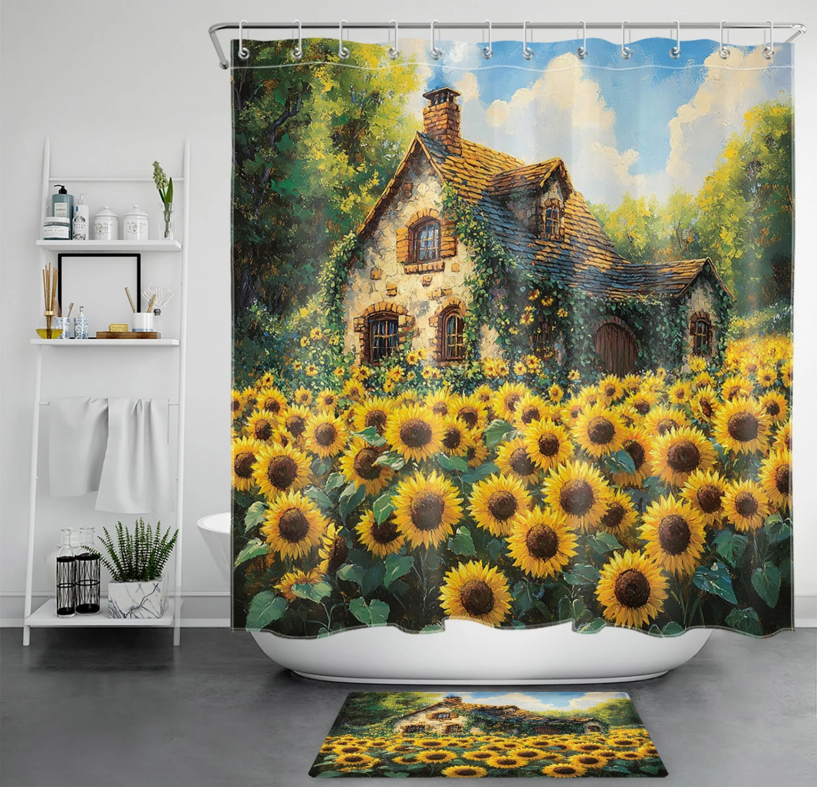 Vibrant African Women Carrying Pots Shower Curtain