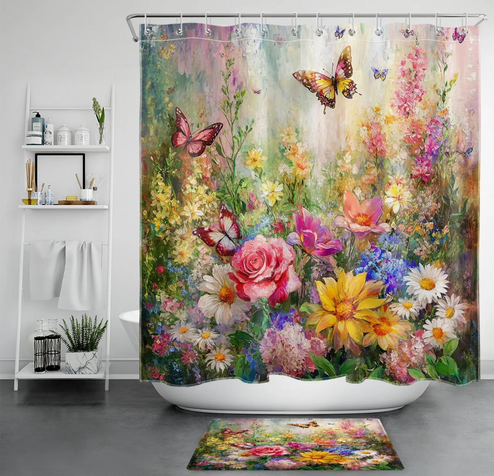 Zen Stones Spa Black White Blue Abstract Shower Curtain Zen Stones Spa Black White Blue Abstract Shower Curtain