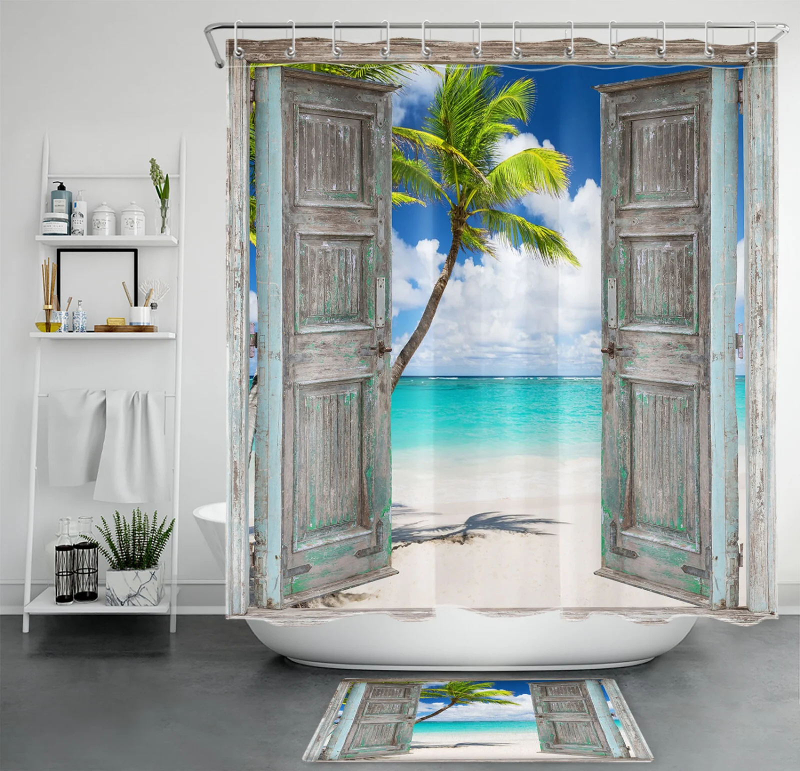 Daisy Honeycomb Fruit Yellow Lemon Bee Shower Curtain