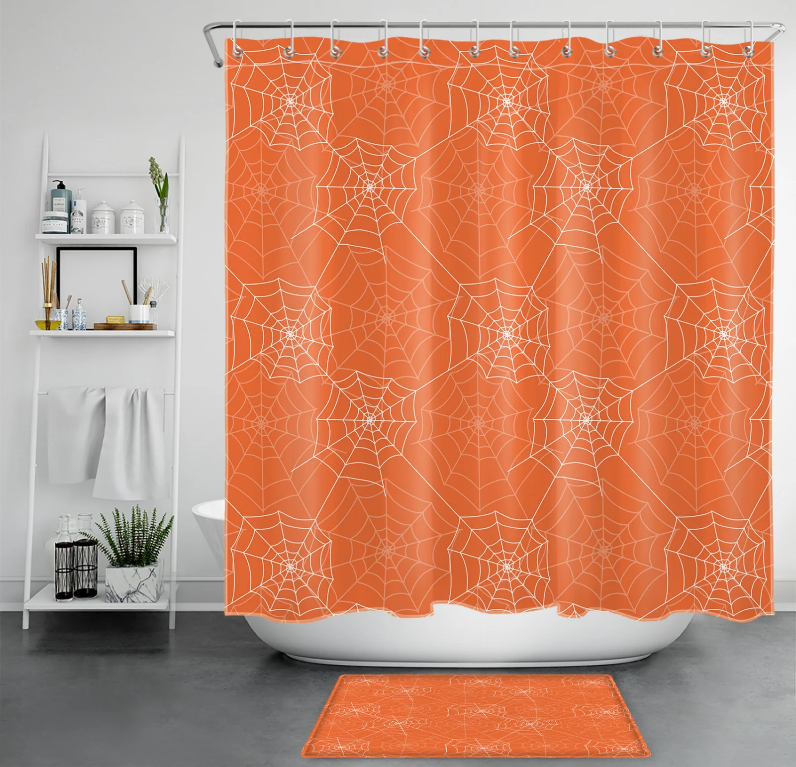 Yellow Daisy Flower Funny Halloween Gnome Shower Curtain