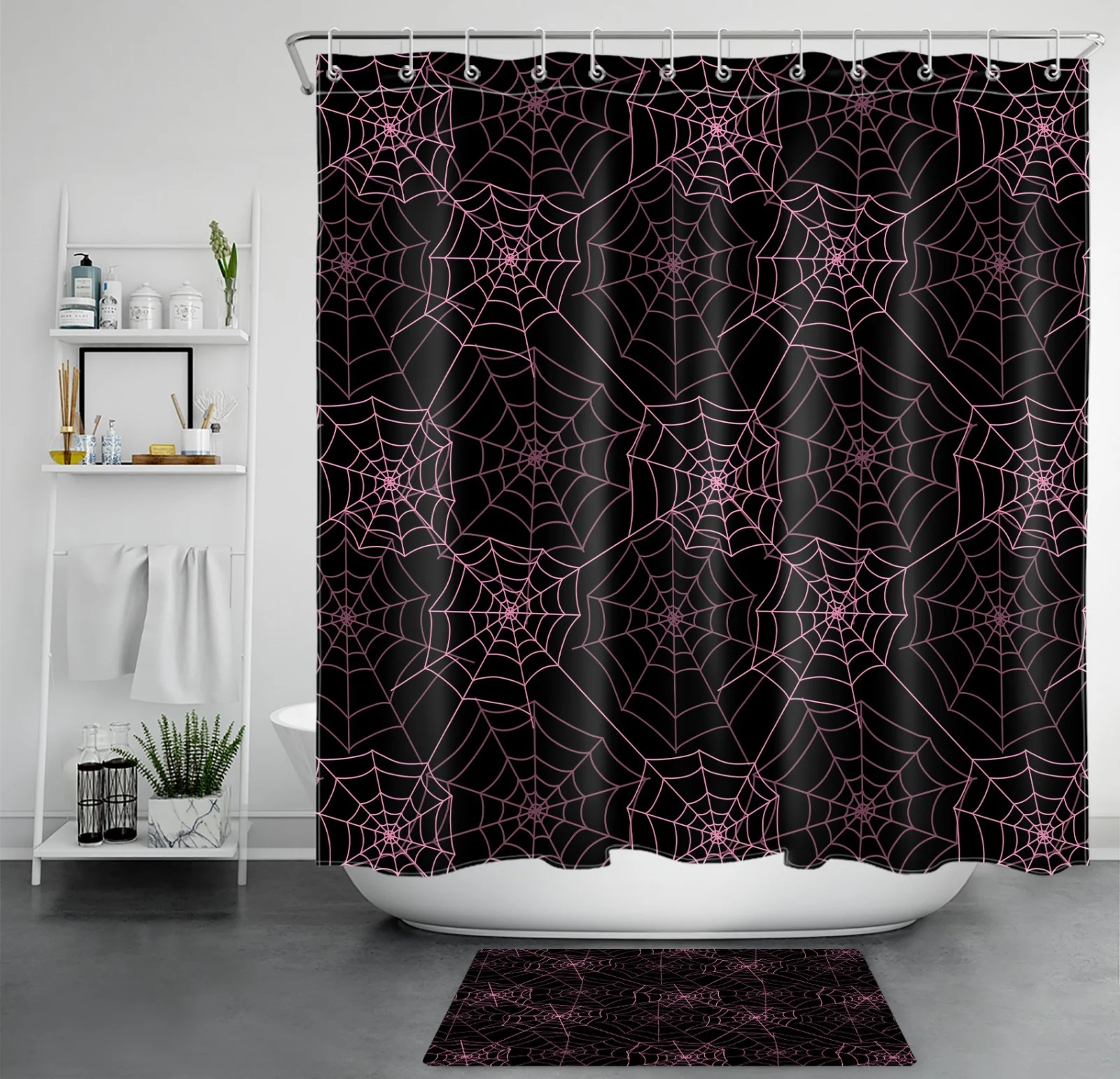 Blue Ocean Seashell on Coastal Beach Shower Curtain