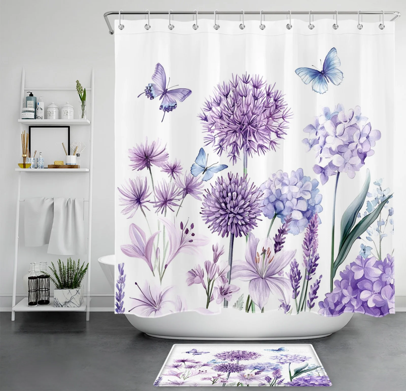 Valentine's Day Gold Love Heart on Black Shower Curtain