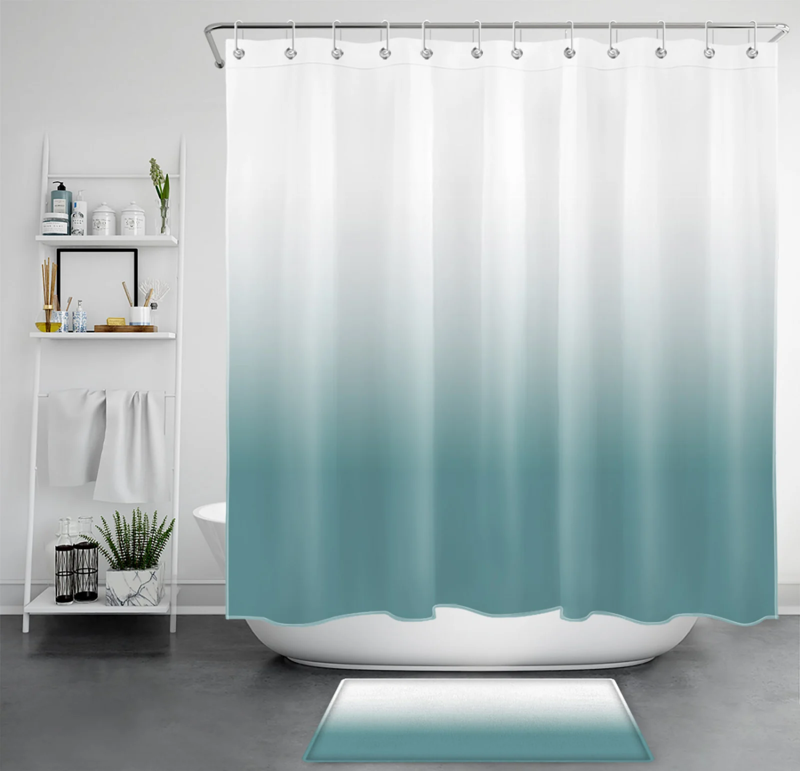 Modern Vintage Aesthetic Chic Ombre Pink Shower Curtain