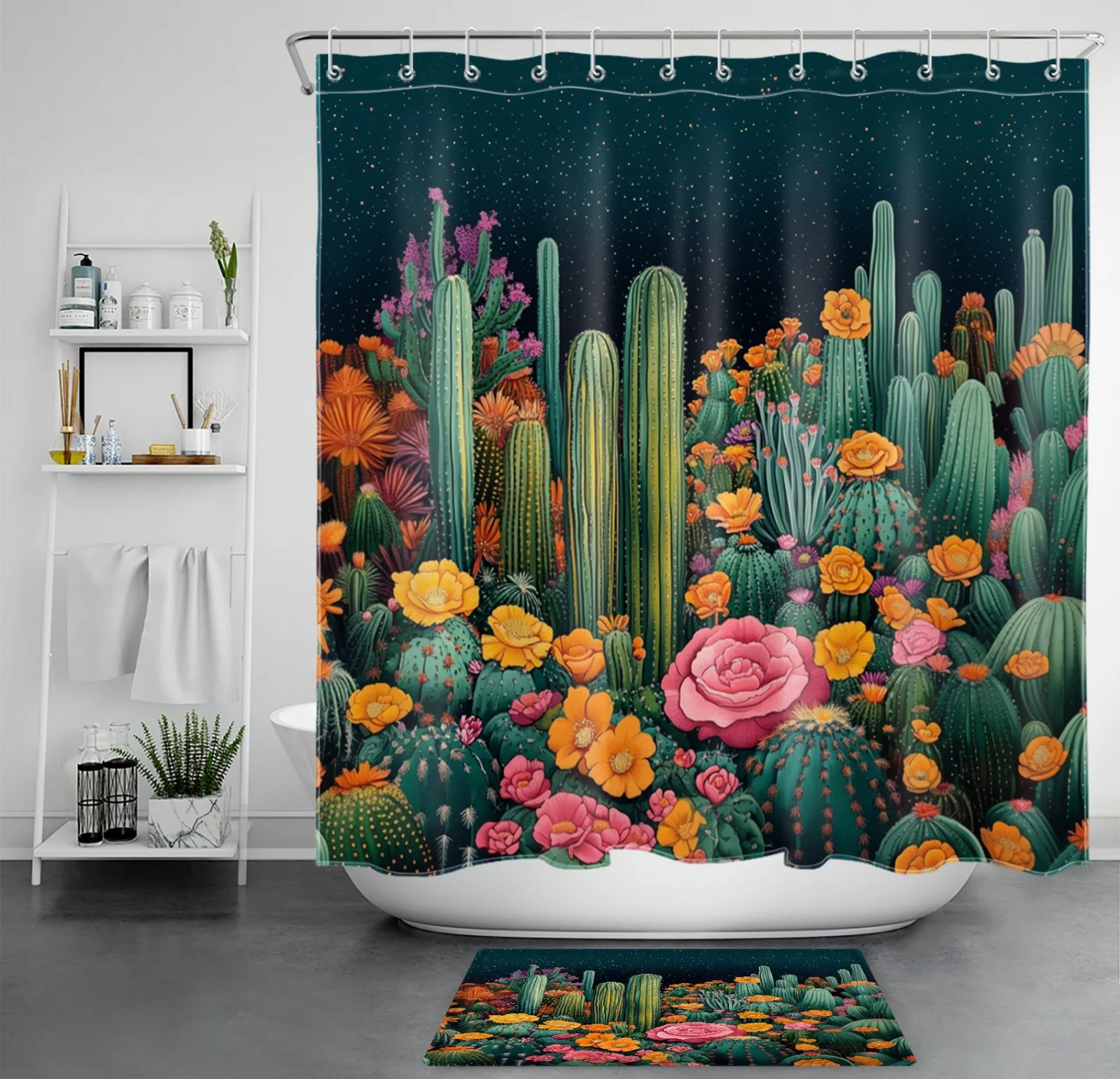 Vintage Gold Textured Purple Marble Shower Curtain