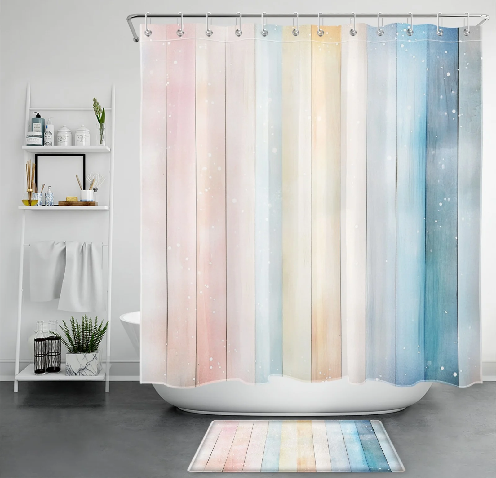 Inspirational Quotes Blue Bow on Beige Shower Curtain Inspirational Quotes Blue Bow on Beige Shower Curtain