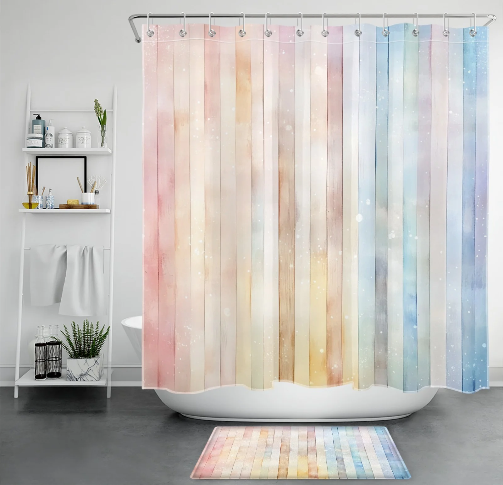 Inspirational Quotes Blue Bow on Beige Shower Curtain Inspirational Quotes Blue Bow on Beige Shower Curtain